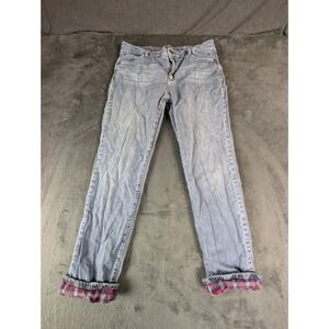 Eddie‎ Bauer Flannel Lined Jeans Relaxed Fit Vtg Gorpcore Plaid Hiking Classic